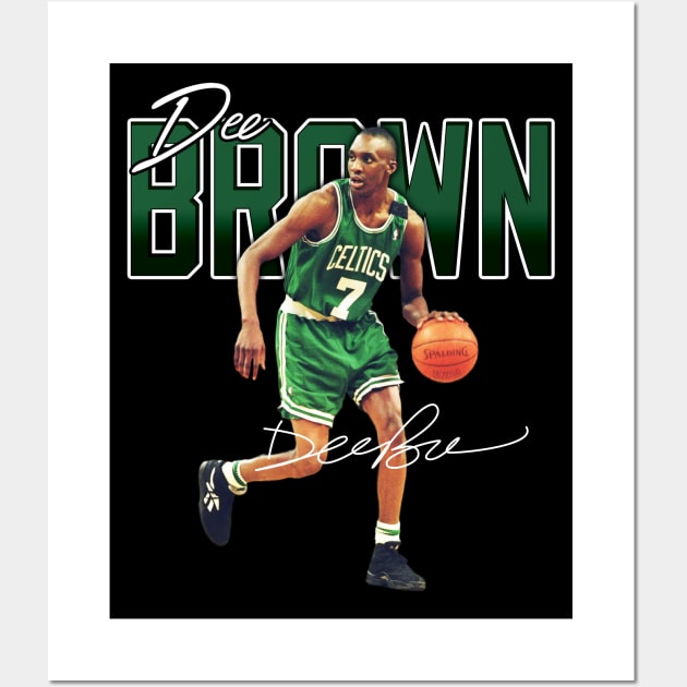 Dee Brown Basketball Legend Signature Vintage Retro 80s 90s Bootleg Rap Style Wall Art by CarDE